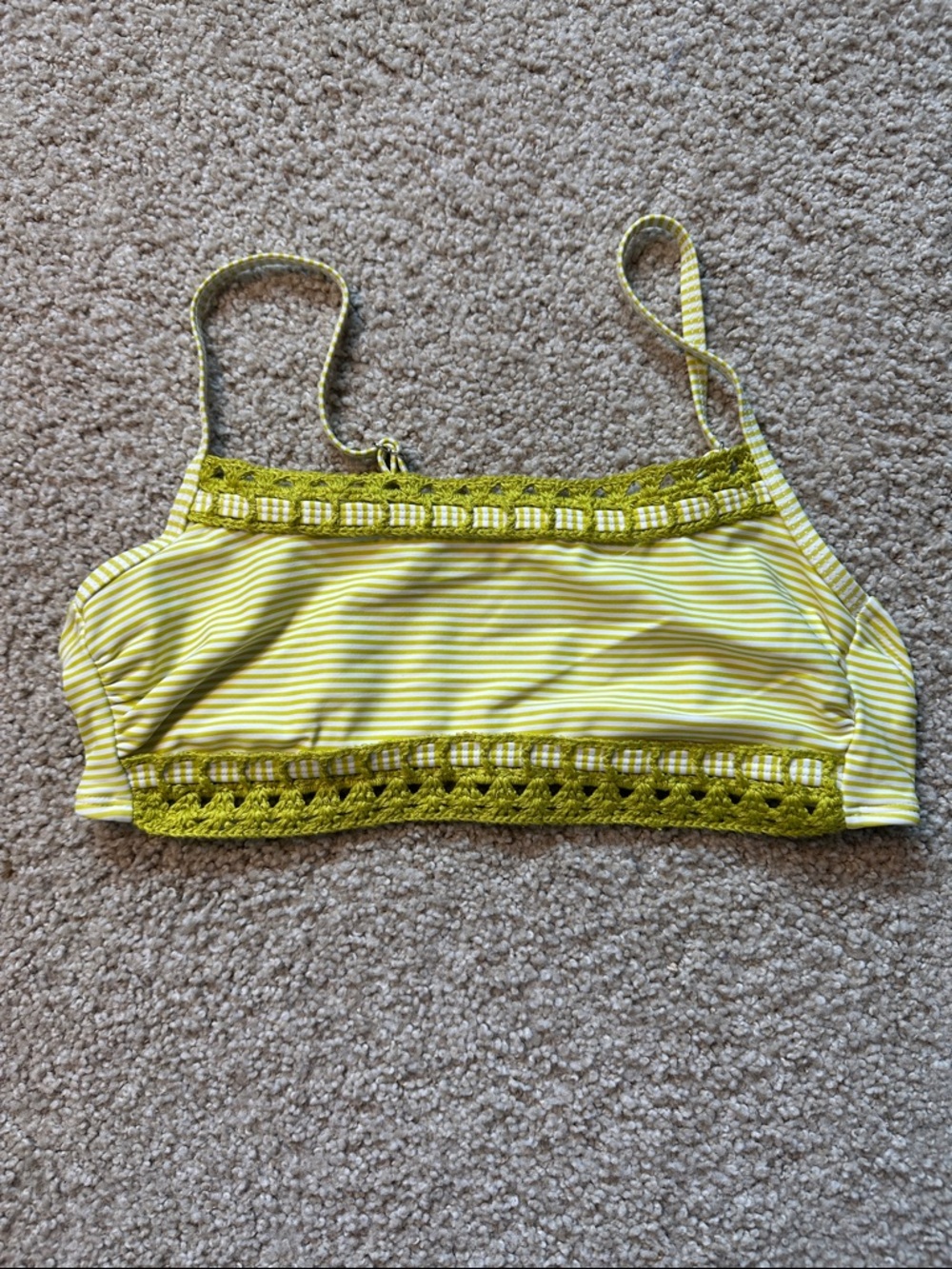 Striped bikini top